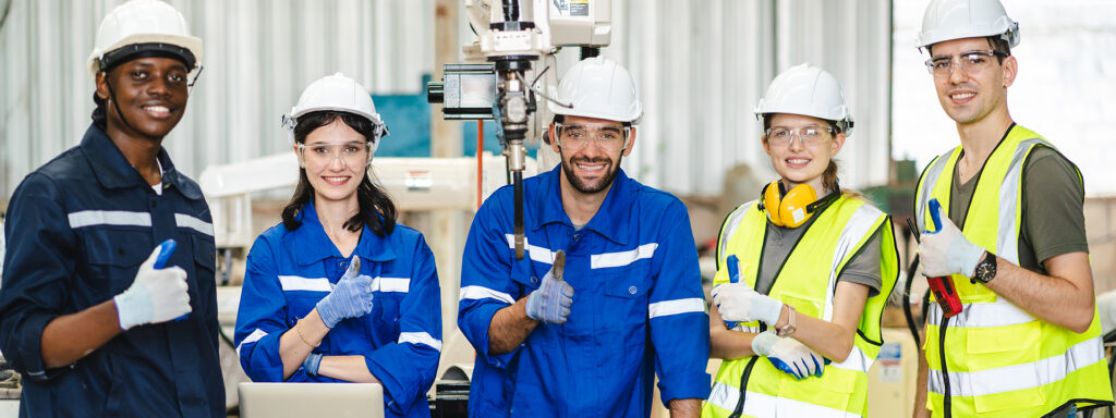 professional technician engineer working to control electrical power and safety service system